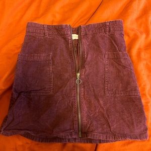 Maroon Corduroy Skirt from Afraid State